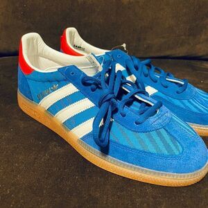 Rare Sample Tag Adidas Handball Spezial Blue Red White Men 9 US 8.5 UK 42 2/3 EU